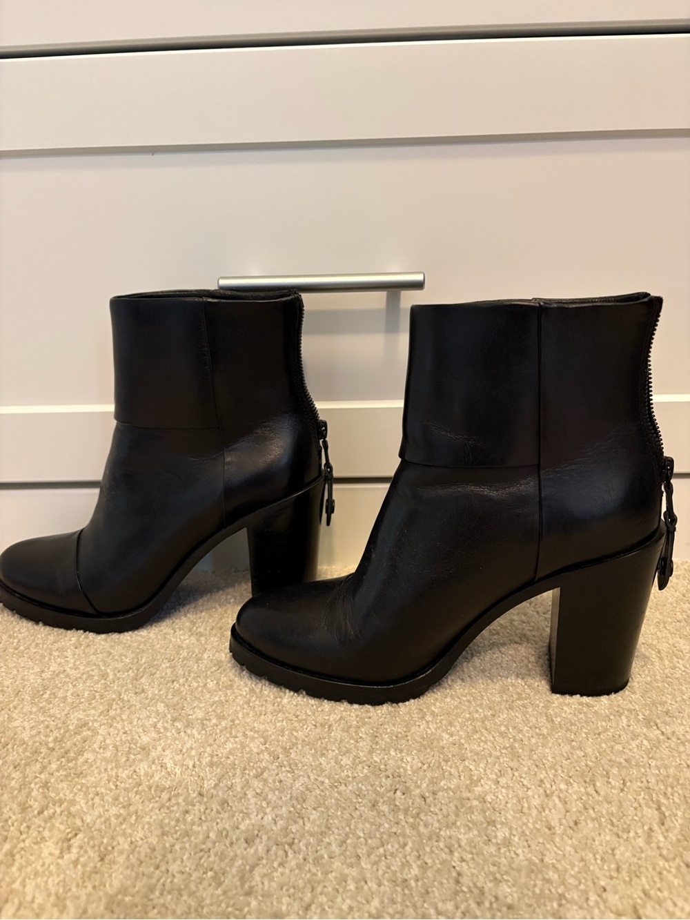 Rag & Bone Black Leather Boots - size 37.5